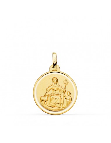 18K MEDALLA ORO AMARILLO DIVINA PASTORA 18 MM TALLA BISEL