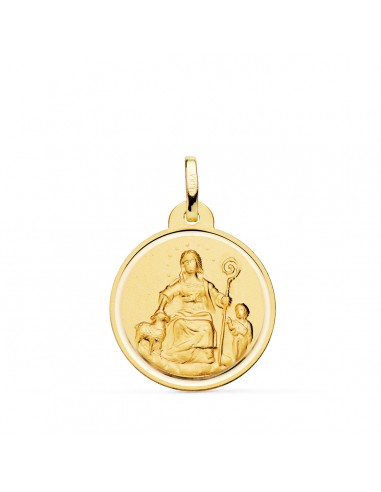 18K MEDALLA ORO AMARILLO DIVINA PASTORA BISEL 20 MM