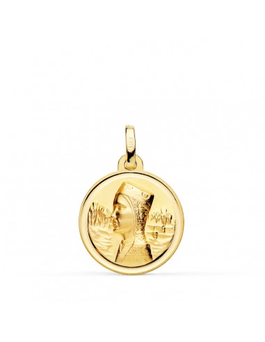 18K MEDALLA ORO AMARILLO VIRGEN DE MONTSERRAT BISEL 18 MM