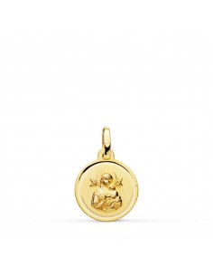 18K MEDALLA ORO AMARILLO VIRGEN DEL PERPETUO SOCORRO BISEL 12 MM