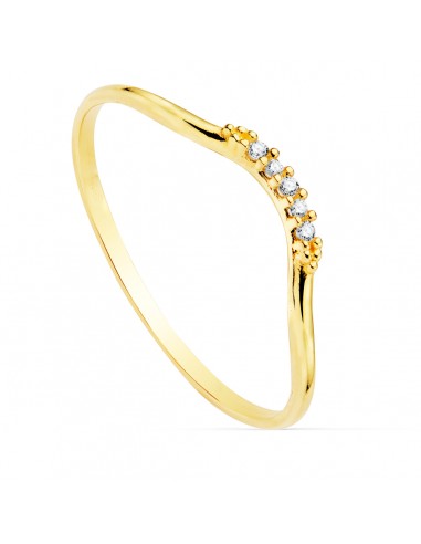 18K SORTIJA ORO AMARILLO DIAMANTES DE LABORATORIO 0 025 QTS. G-VS2. CUERPO REDONDO 1 MM