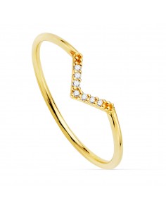 18K SORTIJA ORO AMARILLO 7 DIAMANTES DE LABORATORIO 0 035 QTS. G-VS2. CUERPO REDONDO 1 MM