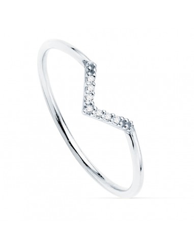 18K SORTIJA ORO BLANCO 7 DIAMANTES DE LABORATORIO 0.035  QTS. G-VS2. CUERPO REDONDO 1 MM