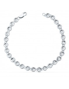 18K PULSERA RIVIERE ORO BLANCO 31 DIAMANTES LABORATORIO 0 434 QTS. VS2-G. ANCHO: 4 85 MM. LARGO: 19 CM