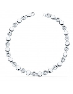 18K PULSERA RIVIERE ORO BLANCO 16 DIAMANTES LABORATORIO 0 240 QTS VS2-G. ANCHO: 4 85 MM. LARGO: 18 5 CM