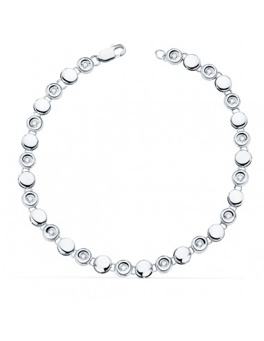 18K PULSERA RIVIERE ORO BLANCO 16 DIAMANTES LABORATORIO 0 240 QTS VS2-G. ANCHO: 4 85 MM. LARGO: 18 5 CM