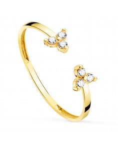 18K SORTIJA ORO AMARILLO DIAMANTES DE LABORATORIO 0 09 QTS. VS2-G CUERPO 1 10 MM