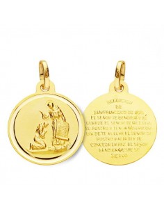 18K BENDICION DE SAN FRANCISCO 18MM BISEL