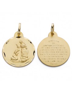 18K MEDALLA BENDICION DE SAN FRANCISCO 20MM