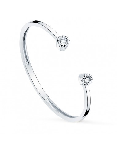 18K SORTIJA ORO BLANCO DIAMANTES DE LABORATORIO 0 0160 QTS. VS2-G CUERPO 1 10 MM