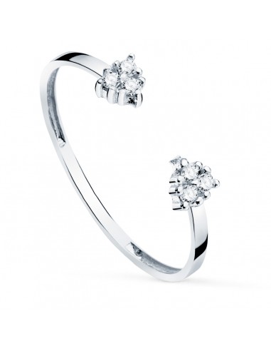 18K SORTIJA ORO BLANCO DIAMANTES DE LABORATORIO 0 0480 QTS. VS2-G CUERPO 1 10 MM