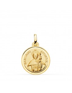 18K MEDALLA SANTIAGO APOSTOL BISEL 18 MM