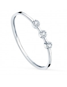 18K SORTIJA ORO BLANCO DIAMANTES DE LABORATORIO 0 0240 QTS. CUERPO 1 10 MM VS2-G