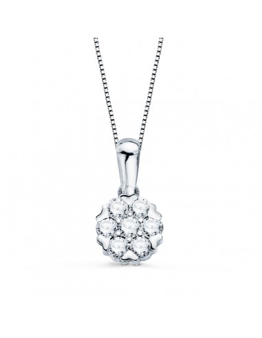 18K COLLAR ORO BLANCO 7 MM DIAMANTES LABORATORIO 0 300 QTS G-VS2 CADENA 42-3CM