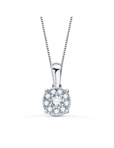 18K COLLAR ORO BLANCO DIAMANTES LABORATORIO 6.5 MM0 182 QTS CADENA 42-3 CM VS2-G