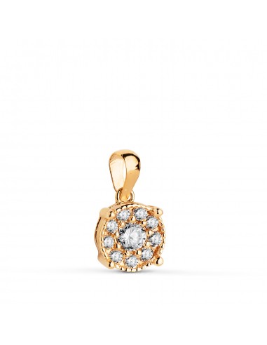 18K COLGANTE ORO AMARILLO DIAMANTES DE LABORATORIO TALLA BRILLANTE 0 182 QTES. G-VS1. MEDIDA: 8 X 6 5 MM