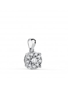 18K COLGANTE ORO BLANCO DIAMANTES DE LABORATORIO TALLA BRILLANTE 0 182 QTES. G-VS1. MEDIDA: 8 X 6 5 MM