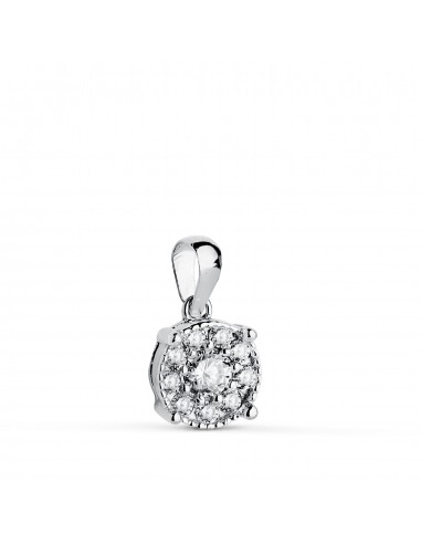 18K COLGANTE ORO BLANCO DIAMANTES DE LABORATORIO TALLA BRILLANTE 0 182 QTES. G-VS1. MEDIDA: 8 X 6 5 MM