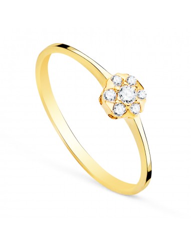18K SORTIJA ORO AMARILLO CON DIAMANTES LABORATORIO  CUAJO 5X5 MM 0 127 QTS. VS2-G