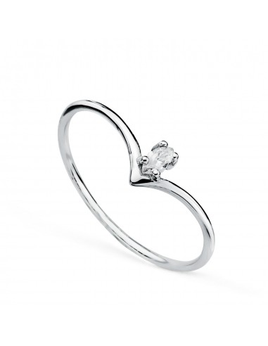 18K SORTIJA ORO BLANCO PICO DIAMANTE LABORATORIO TALLA MARQUIS 0 067 QTES. G-VS2. ANCHO: 5MM