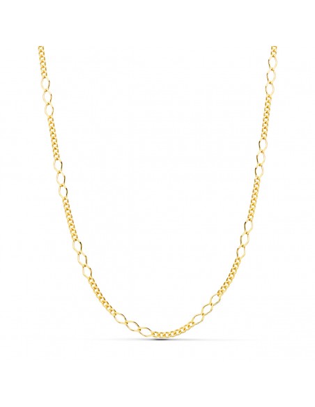 18K CADENA ORO AMARILLO TIPO CARTIER 8 X 3. LARGO: 35 CM - ANCHO: 2 MM