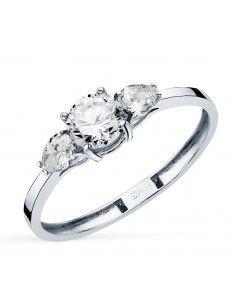 18K SORTIJA ORO BLANCO DIAMANTES LABORATORIO TALLA PERA Y TALLA BRILLANTE 5 MM. 0 79 QT. VS2 - E
