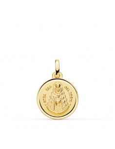 18K MEDALLA ORO AMARILLO VIRGEN DEL ROCIO BISEL 16 MM