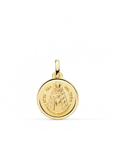 18K MEDALLA ORO AMARILLO VIRGEN DEL ROCIO BISEL 16 MM