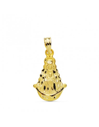 18K MEDALLA ORO AMARILLO VIRGEN DEL ROCIO SILUETA 20X15 MM