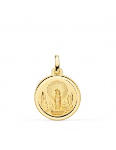 18K MEDALLA ORO AMARILLO VIRGEN DEL PILAR 18 MM