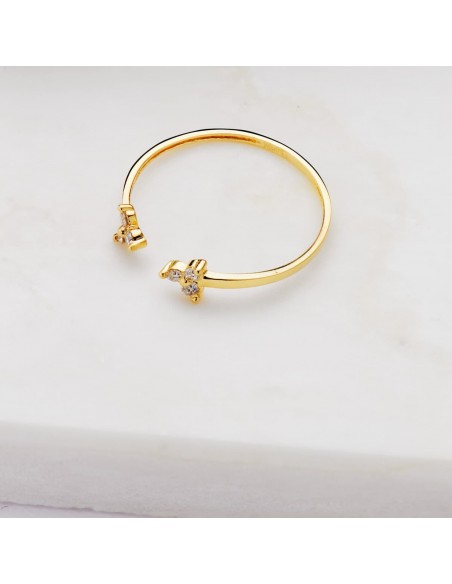 18K SORTIJA ORO AMARILLO DIAMANTES 0.09 QTS CUERPO 1.10 MM.