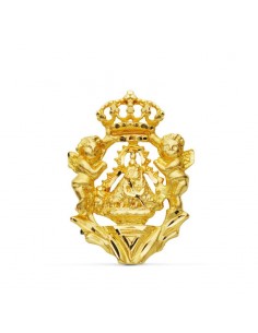 18K MEDALLA ORO AMARILLO VIRGEN DE LA CABEZA ESCUDO 27X20 MM