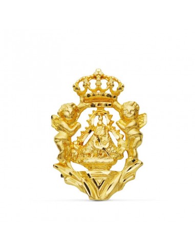 18K MEDALLA ORO AMARILLO VIRGEN DE LA CABEZA ESCUDO 27X20 MM