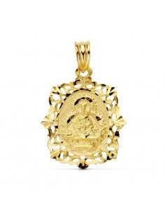 18K MEDALLA ORO AMARILLO VIRGEN DE LA CABEZA CERCO 26X20 MM