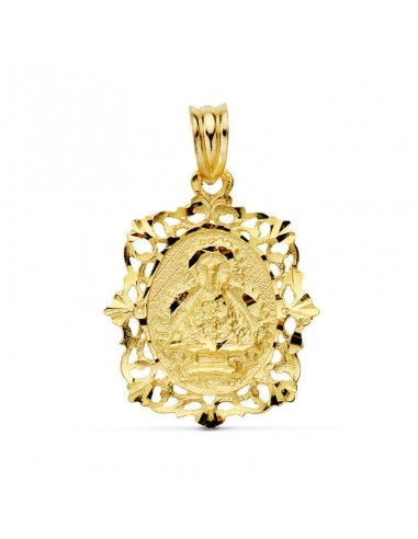 18K MEDALLA ORO AMARILLO VIRGEN DE LA CABEZA CERCO 26X20 MM