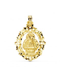 18K MEDALLA ORO AMARILLO VIRGEN DE LA CABEZA CERCO 28X21 MM