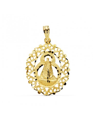 18K MEDALLA ORO AMARILLO VIRGEN DE LA CABEZA CERCO 28X21 MM