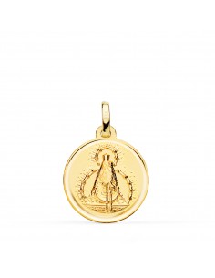 18K MEDALLA ORO AMARILLO VIRGEN DE LA CABEZA BISEL 18 MM