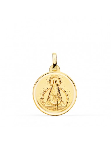 18K MEDALLA ORO AMARILLO VIRGEN DE LA CABEZA BISEL 18 MM