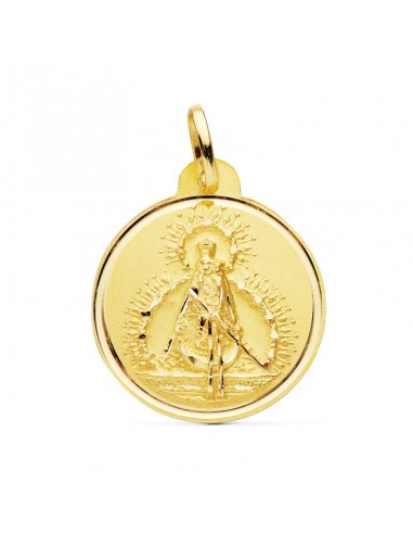 18K MEDALLA ORO AMARILLO VIRGEN DE LA CABEZA 22 MM
