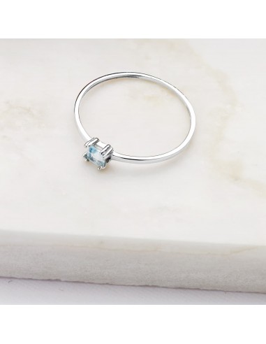 18K SORTIJA ORO AMARILLO AGUA MARINA NATURAL 4X3 MM O.A.CUERPO 1.10 MM