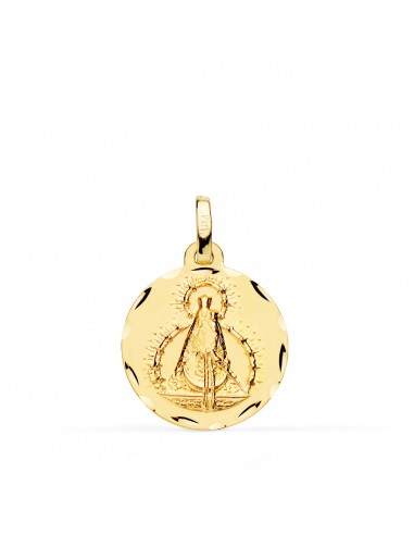 18K MEDALLA ORO AMARILLO VIRGEN DE LA CABEZA TALLADA 18 MM