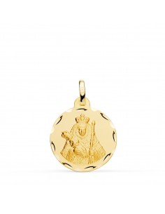 18K MEDALLA ORO AMARILLO NUESTRA SEÑORA DE LA CANDELARIA TALLADA 18 MM