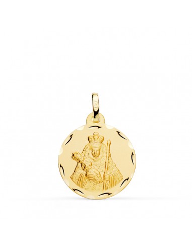 18K MEDALLA ORO AMARILLO NUESTRA SEÑORA DE LA CANDELARIA TALLADA 18 MM