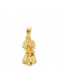 18K MEDALLA SILUETA ORO AMARILLO VIRGEN DE LOS DESAMPARADOS 17X9 MM