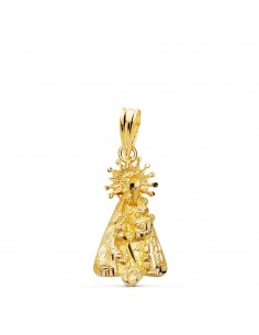 18K MEDALLA SILUETA VIRGEN ORO AMARILLO DE LOS DESAMPARADOS 20X10 MM