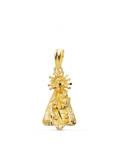 18K MEDALLA SILUETA VIRGEN ORO AMARILLO DE LOS DESAMPARADOS 20X10 MM