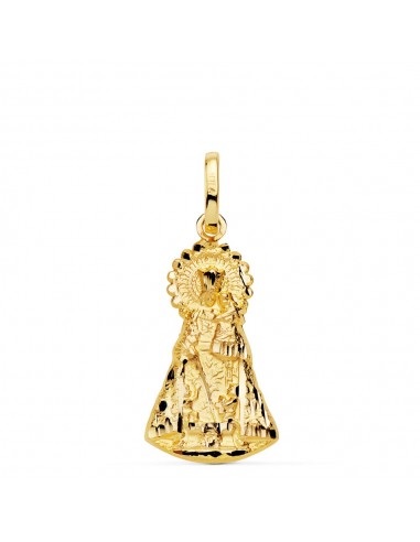 18K MEDALLA SILUETA VIRGEN ORO AMARILLO DE LOS DESAMPARADOS 23X13 MM