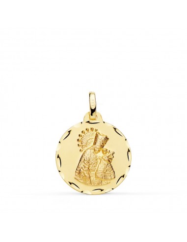 18K MEDALLA ORO AMARILLO VIRGEN DE LOS DESAMPARADOS TALLA CLASICA 18 MM