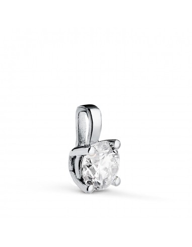 18K COLGANTE ORO BLANCO DIAMANTE LABORATORIO TALLA BRILLANTE 5MM 0 500 QTES. G-VS1. MEDIDA: 9X5 MM